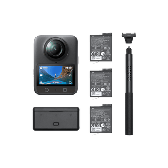 DJI Osmo 360 Adventure Combo with three batteries, battery case and invisible selfie stick