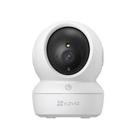 白色 EZVIZ H6C Pro 3K 雲台鏡頭正面,見到鏡頭、補光燈同通話掣