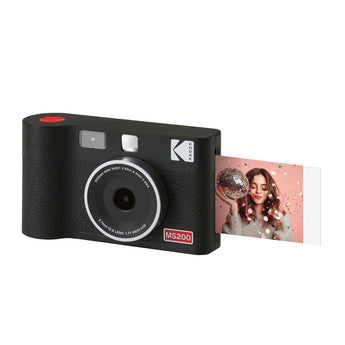 全黑色 Kodak Mini Shot 2 ERA 正面,側邊出緊一張相片