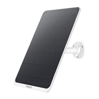 White Reolink Solar Panel 3 on its wall bracket, front view