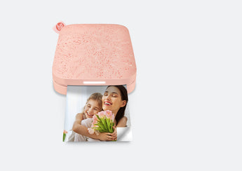 Blush Pink Sprocket 200 printing a photo of a mother and child with flowers