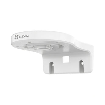 白色 EZVIZ 掛牆支架,有圓形攝錄機底座同兩個螺絲孔