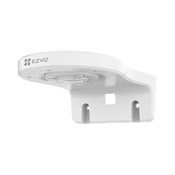 White EZVIZ wall mount bracket with round camera plate and two screw slots on the wall plate