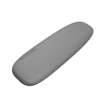 Grey ASUS Cobble SSD enclosure with speckled finish, angled top view