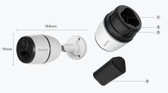 Reolink Go Plus 4MP 4G LTE Battery Camera official product view