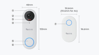 Reolink Video Doorbell WiFi 5MP with Chime official product view