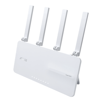 ASUS ExpertWiFi EBR63 白色路由器用支架企起,四支天線向上