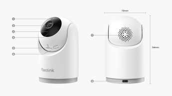 Reolink 3MP Pan-Tilt Indoor Wi-Fi Camera official product view