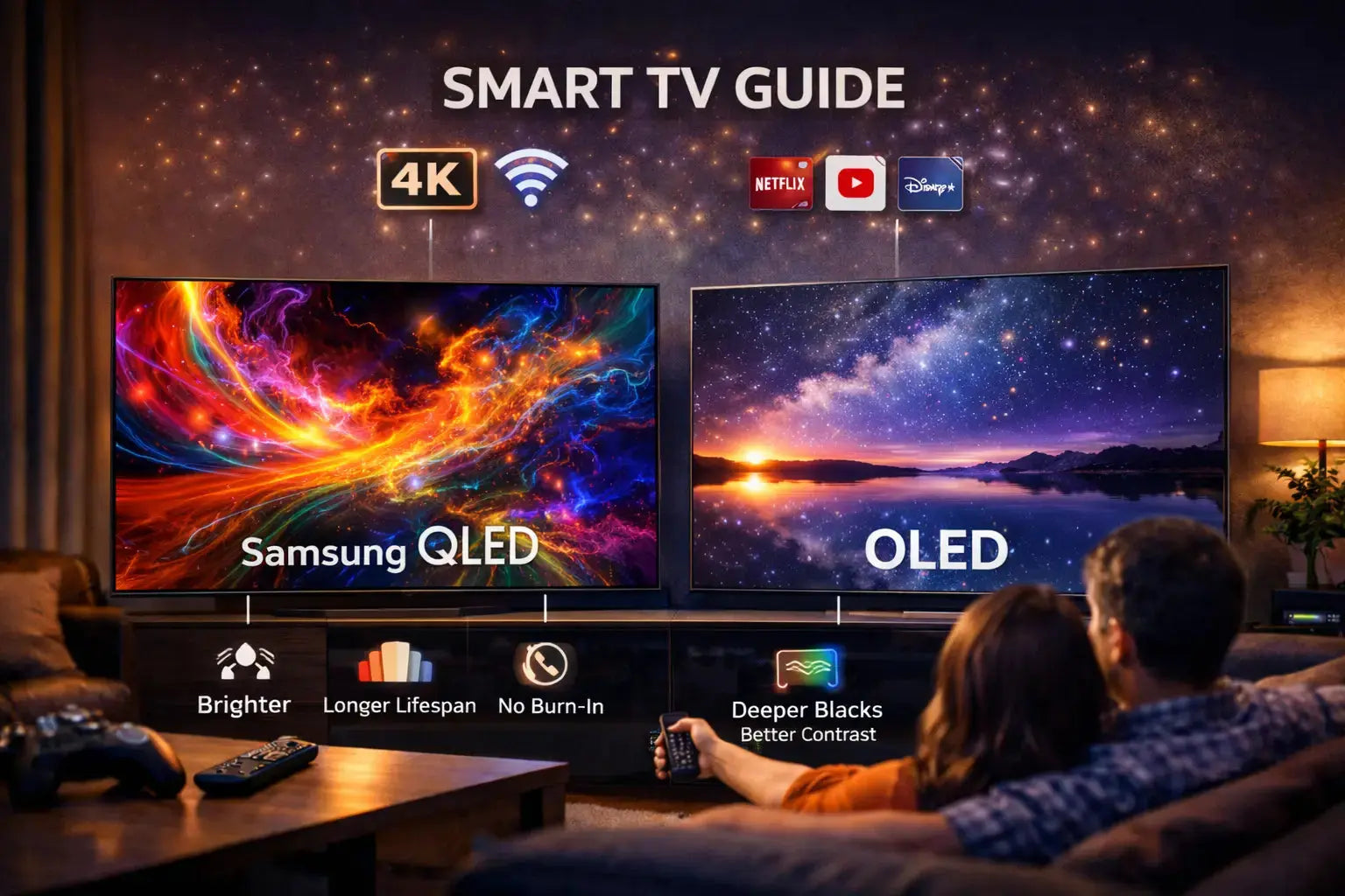 Smart TV Guide: Benefits of Samsung QLED vs OLED for 4K Entertainment ...