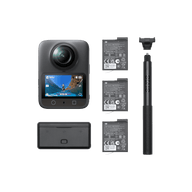 DJI Osmo 360 Adventure Combo with three batteries, battery case and invisible selfie stick