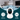 Eva Pro in a living room with icons for 360° pan, 90° tilt and 2K resolution