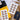 Sheets of ID-size portrait photos next to the yellow printer and a passport