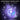 Purple P550 heart ear cup lit up in white and RGB light modes