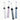 RANVOO AirJet II toothbrushes in white, purple, grey and blue with their screens lit
